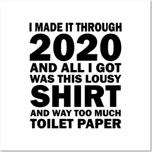 2021 Shirt Quote Text Humor Toilet Paper History Virus Proud Silly Posters and Art